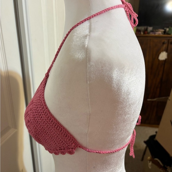 Handmade Crocheted Bra Top Halter Bikini Top Boho Festival Fun - Picture 5 of 9